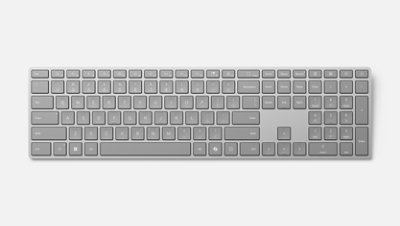 A top-down view of a Surface Keyboard. 