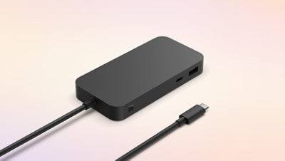 A Surface USB4 Dock for Business and USB-C® cable. 