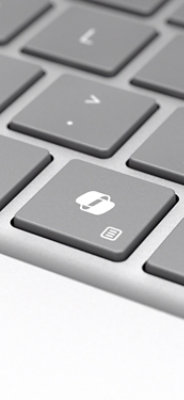 Image of the Surface Laptop 6 Keyboard zoomed in on the new Copilot button