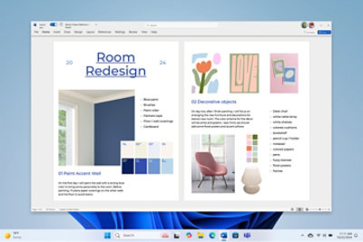 เอกสาร Word เปิดอยู่บนหน้าจอคอมพิวเตอร์