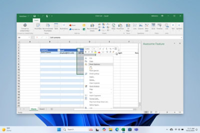 ไฟล์ Microsoft Excel เปิดอยู่บนหน้าจอคอมพิวเตอร์