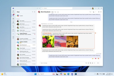 หน้าต่าง Teams เปิดอยู่บนหน้าจอคอมพิวเตอร์
