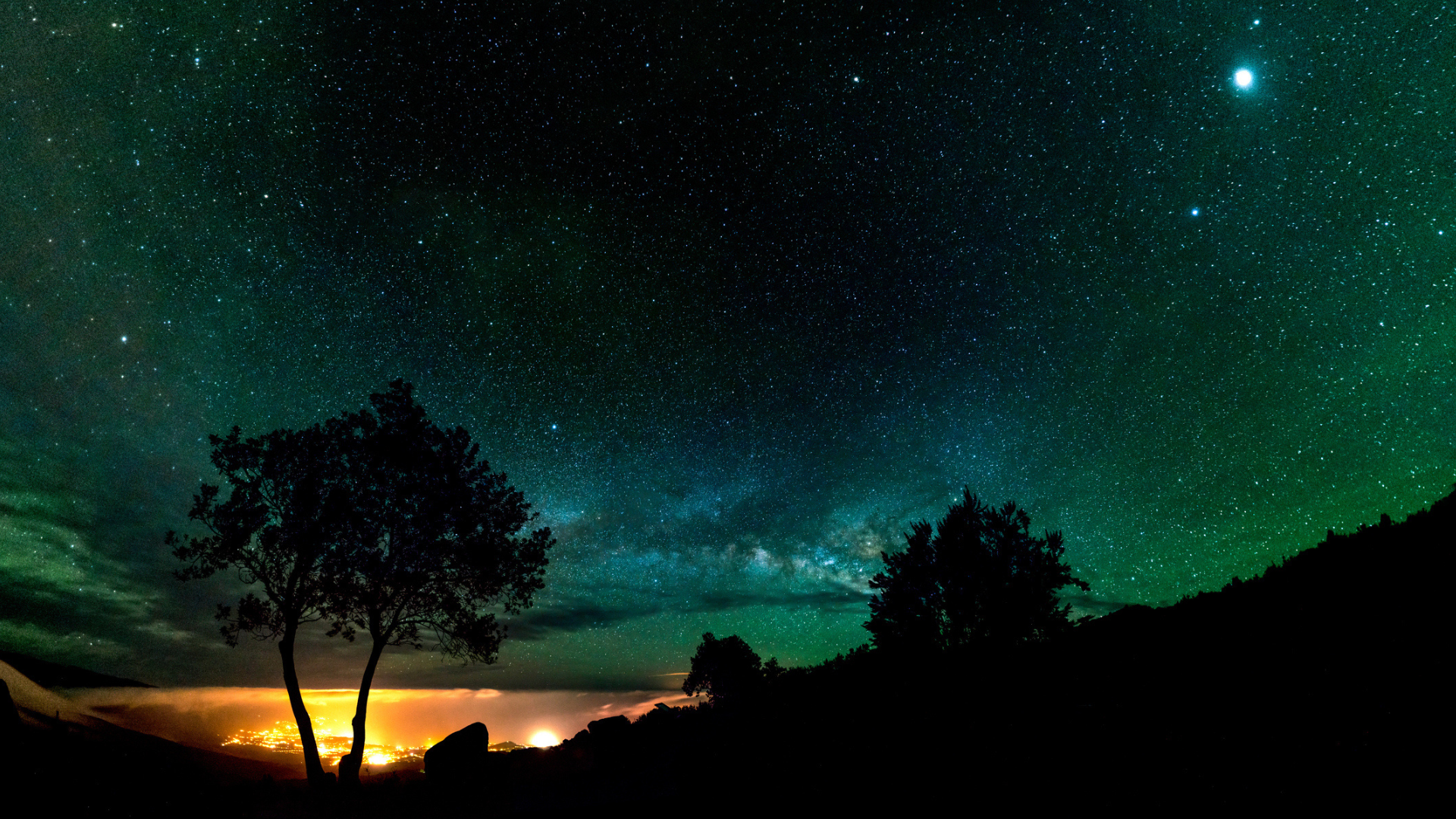 The Milky Way and its stars in the sky over La Palma, Canary Islands, Spain, as captured by David Rius and Núria Tuca in March 2018
