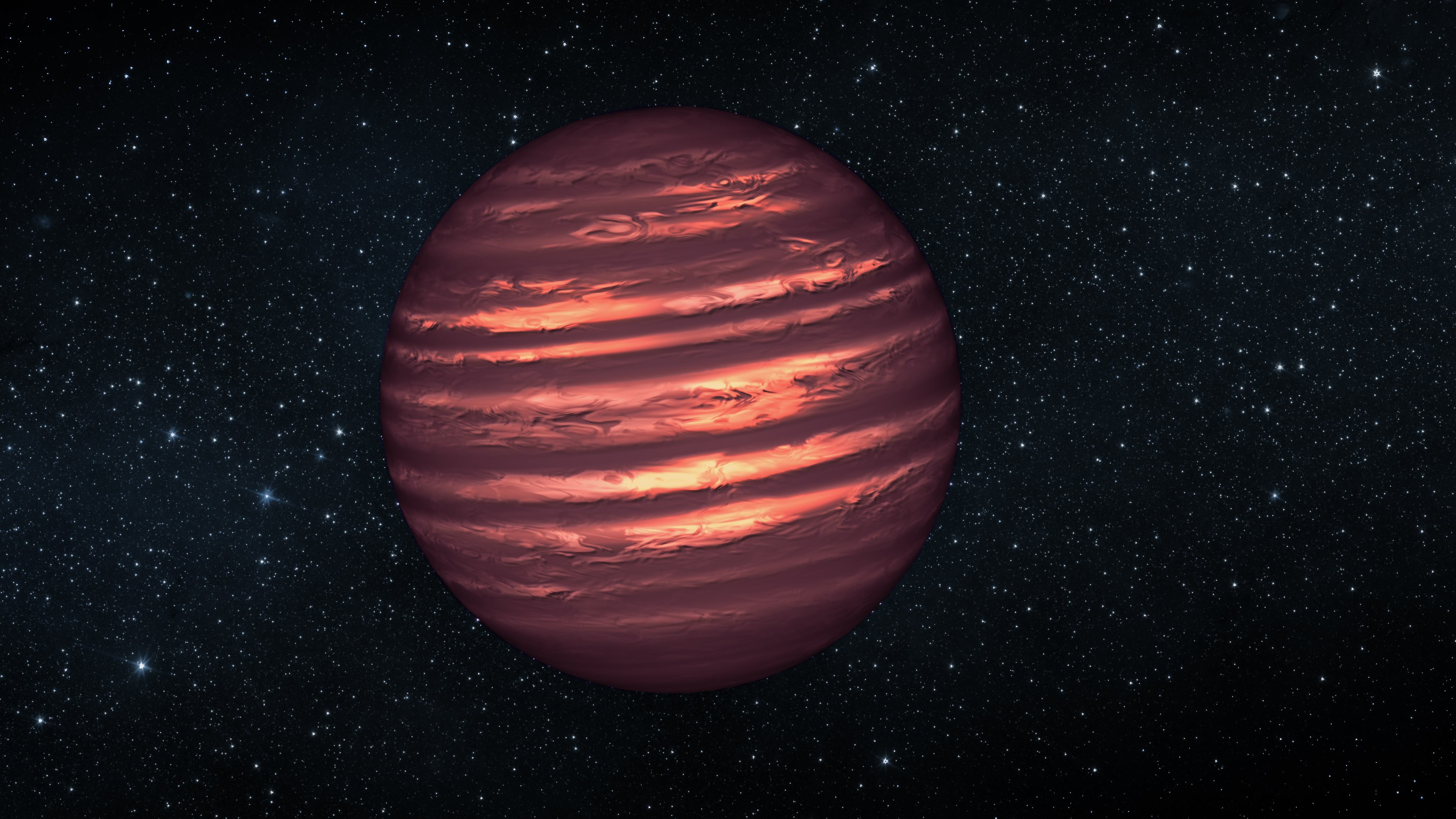 Researchers have found Neptune-like bands of clouds circling the surface of a brown dwarf, an object in between the size of a planet and a star.