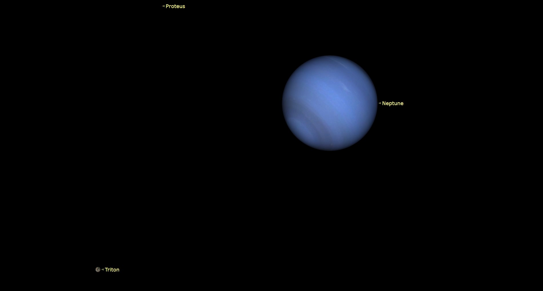 neptune night sky september 2019