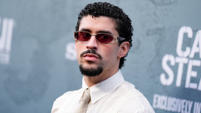 Bad Bunny at the Columbia Pictures "Caught Stealing" New York Premiere