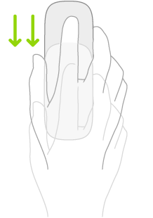 An illustration symbolizing how to use a mouse to go to the Home Screen.