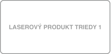 Štítok s textom „Laserový produkt triedy 1“.