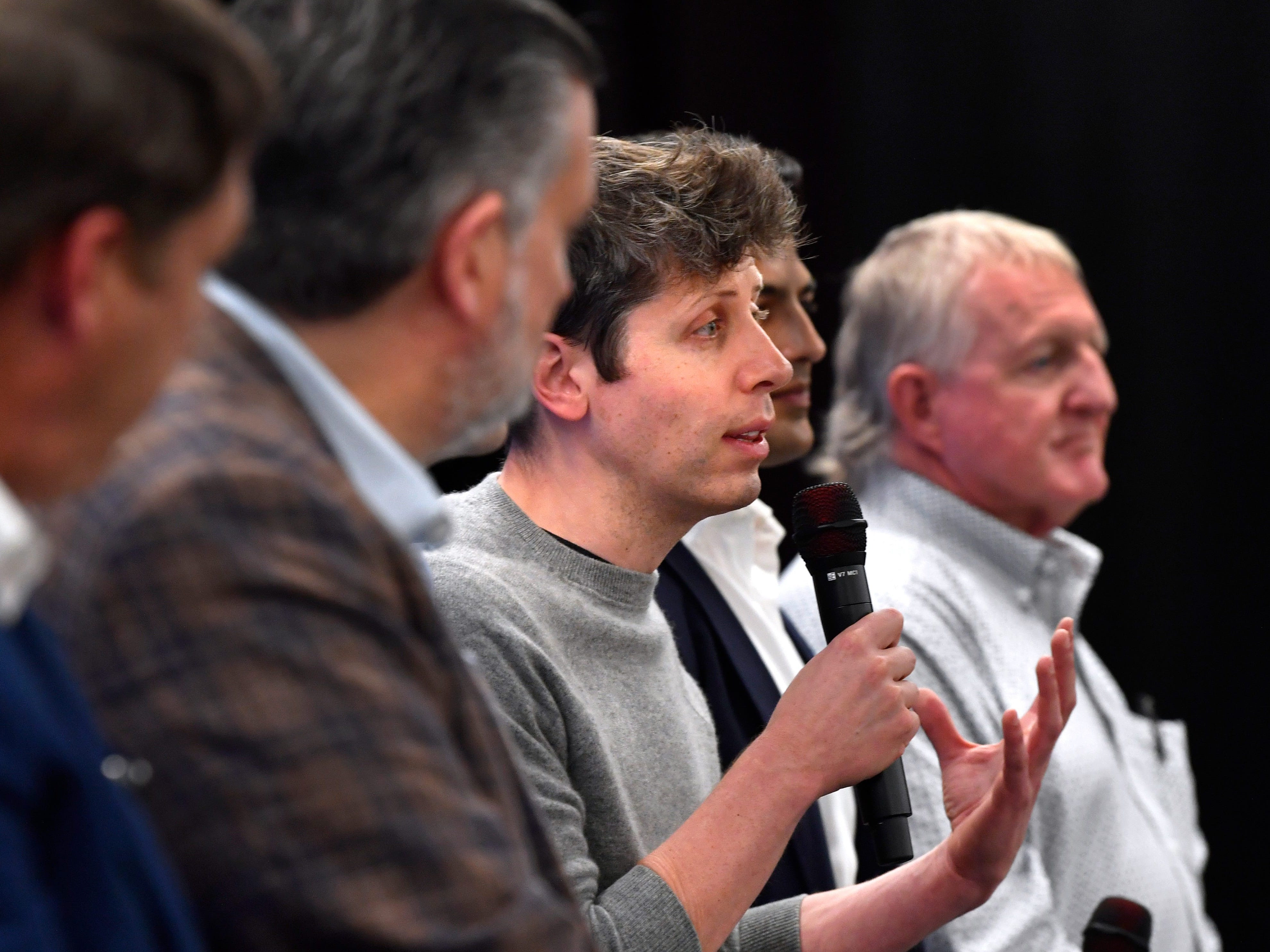 OpenAI Sam Altman describes the possibilities that might come from artificial intelligence during a Q&A at the flagship Project Stargate data center in Abilene, Texas, on Tuesday Sept. 23, 2025.