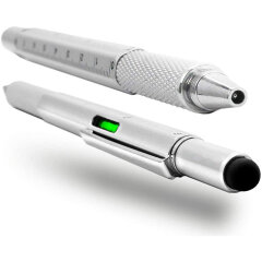 Olixar HexStyli v2 6-in-1 Multi-Tool Pen With Stylus - Silver