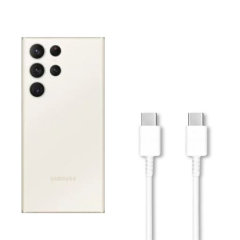Official Samsung USB-C to USB-C PD 1m White Cable - For Samsung Galaxy S23 Ultra