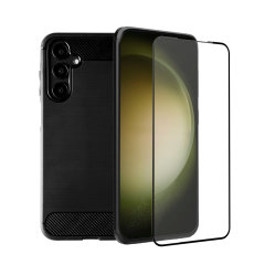 Olixar Sentinel Black Case and Glass Screen Protector - For Samsung Galaxy A25 5G