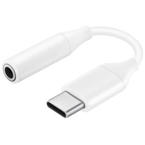 Official Samsung USB-C To 3.5mm Audio Aux Headphone Adapter - White
