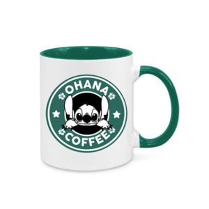 LoveCases Ohana Coffee Green Handle Mug