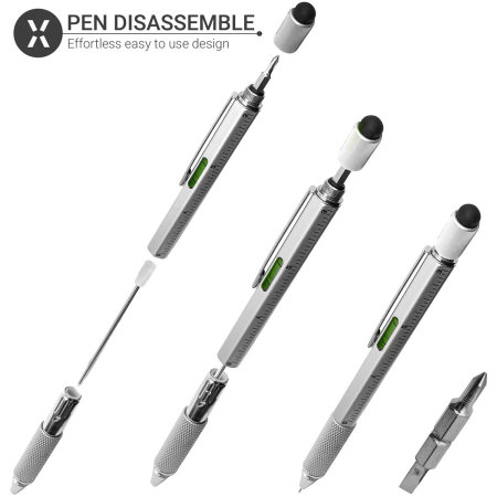 Olixar HexStyli 6-in-1 Stylus Pen - Silver