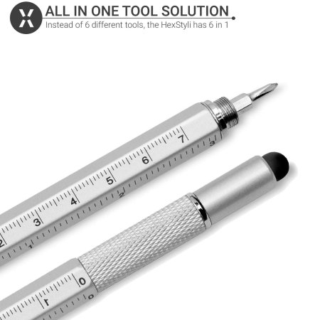 Olixar HexStyli 6-in-1 Stylus Pen - Silver