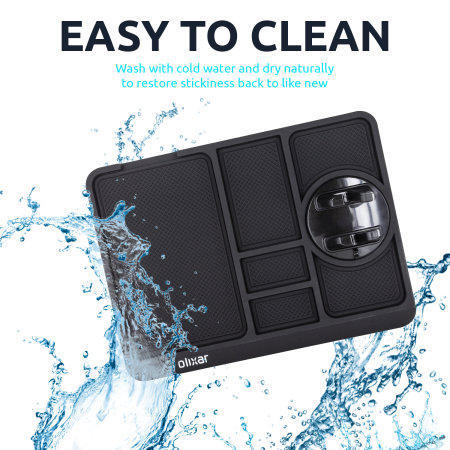 Olixar Non-Slip Sticky Dashboard Mat With Phone Holder - Black