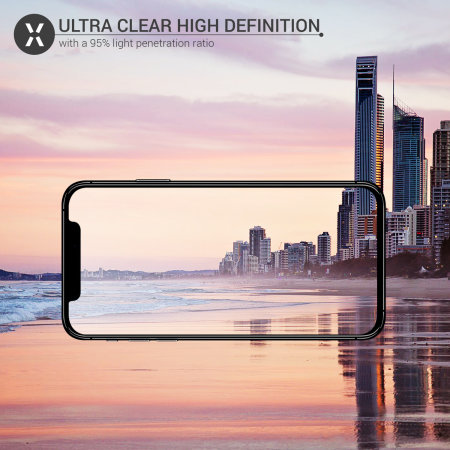 Olixar iPhone 12 Pro Max Tempered Glass Screen Protector - Black