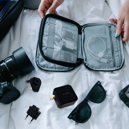 Olixar Super Fast 65W GaN USB A and USB-C Wall Charger With Super Fast Braided USB-C to C Cable - For Samsung Galaxy S22