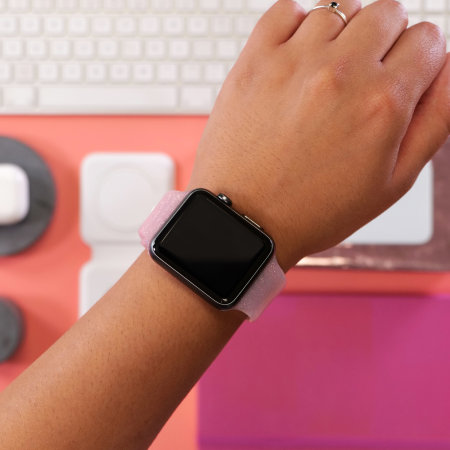 LoveCases Pink Glitter Gel Strap - For Apple Watch Series 2 38mm
