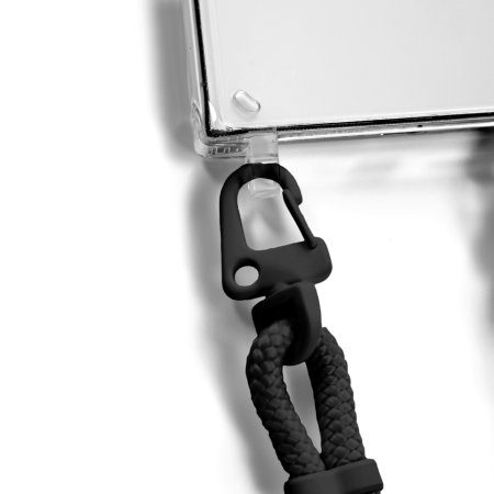 LoveCases Clear Case with Black Adjustable Crossbody Lanyard - For Samsung Galaxy S24 Ultra