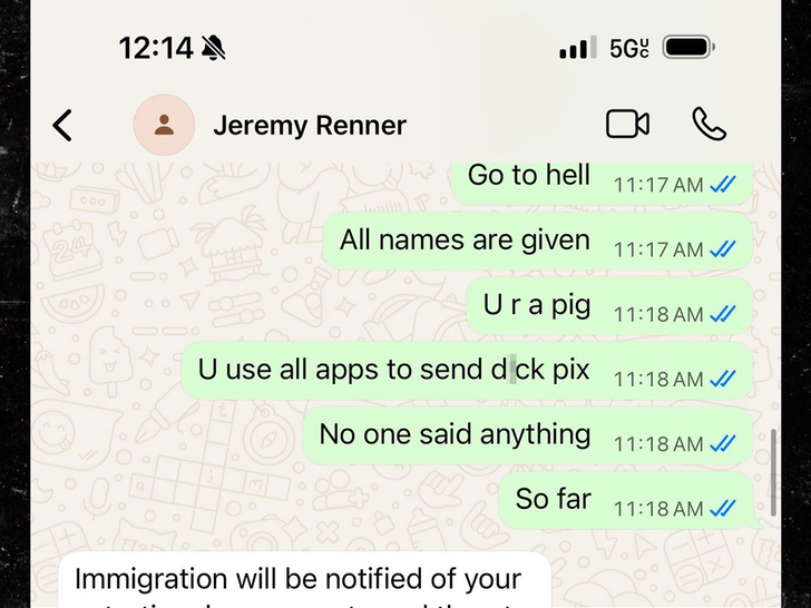 yi zhou jeremy renner messages 3