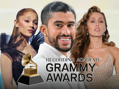 bad bunny ariana grande miley cyrus grammy main getty
