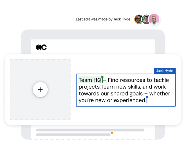 Due collaboratori aggiornano contemporaneamente una casella di testo