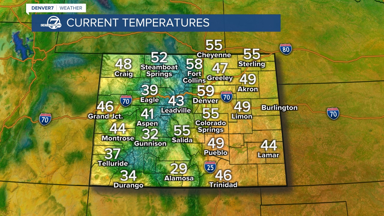Current statewide temperatures