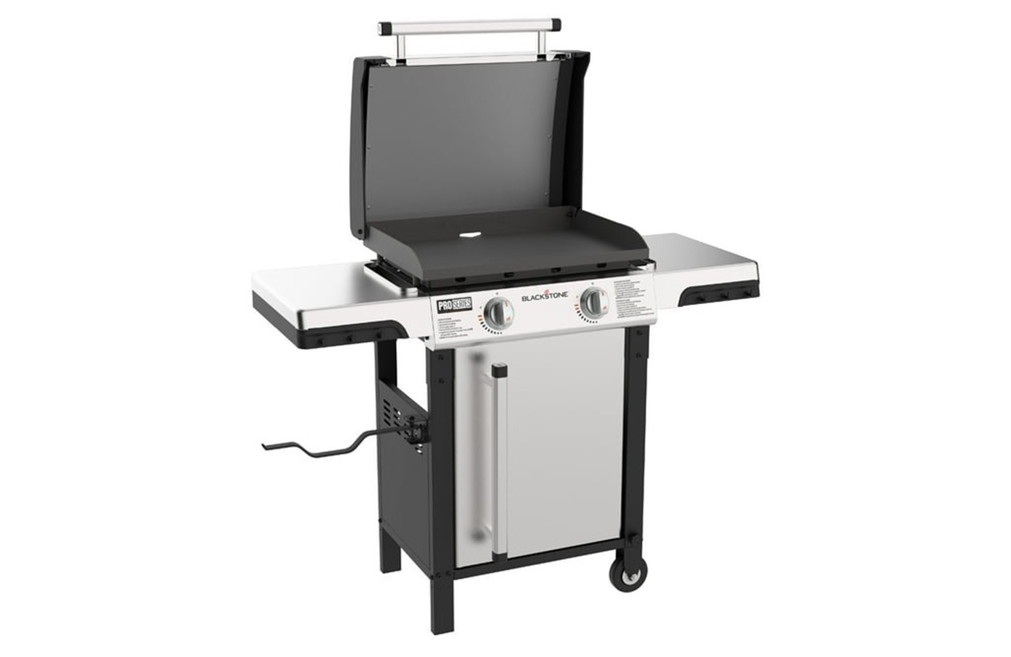 Blackstone ProSeries 2-Burner 22" Propane Omnivore Griddle with Dual Side Shelves