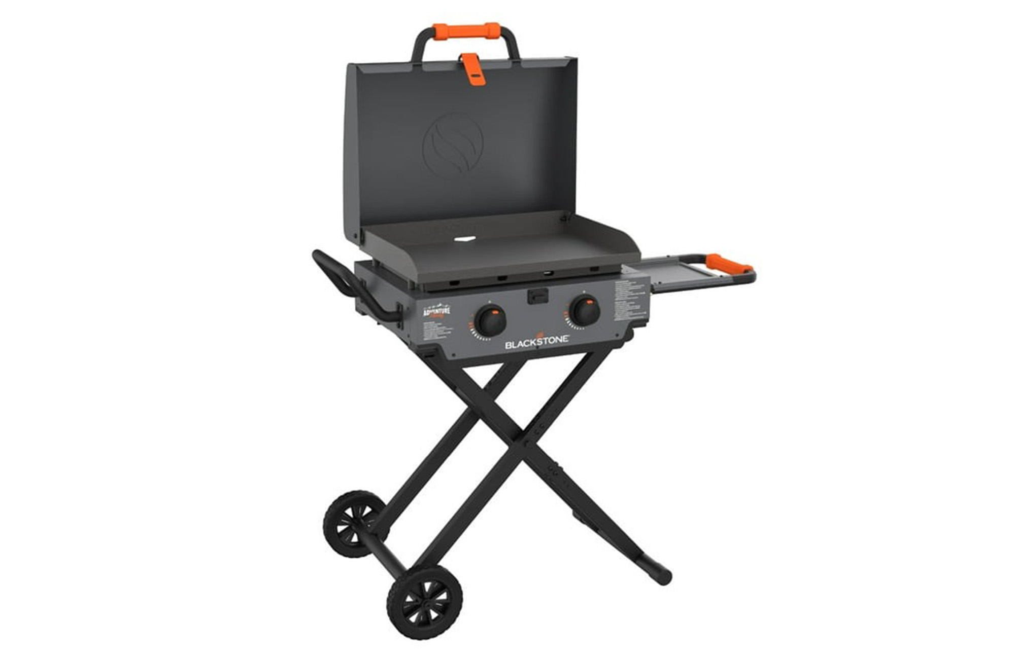 Blackstone Adventure Ready 2-Burner 22" Propane Omnivore Griddle with Flex-Fold Legs in Charcoal Gray