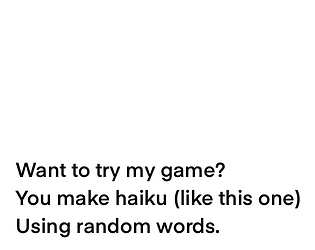 Twenty Second Haiku