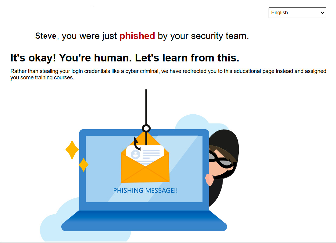 Figure 2.5 – Phishing simulation example