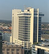 Park City Plaza – an 18-story modernist style building completed in 1973. Originally the headquarters for the State National Bank, it was designed by Palestinian born architect Victor Bisharat and built by the F.D. Rich Company of Stamford.