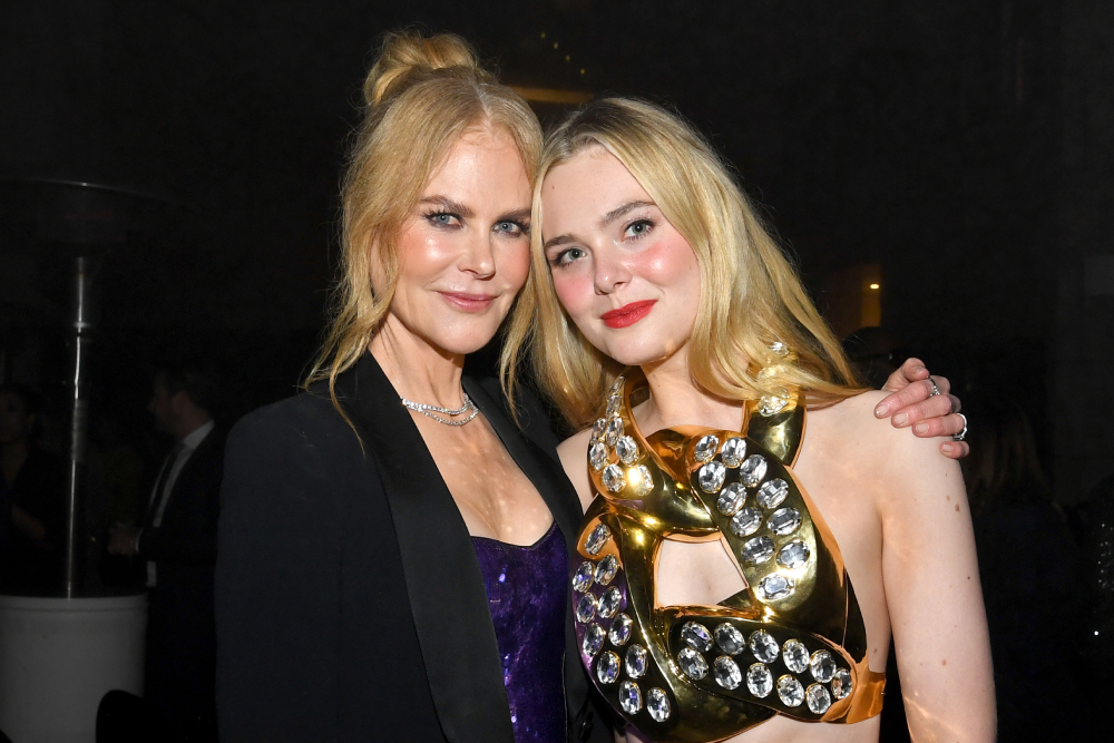 LOS ANGELES, CALIFORNIA - NOVEMBER 15: (L-R) Nicole Kidman and Elle Fanning attend the 2021 InStyle Awards at The Getty Center on November 15, 2021 in Los Angeles, California. (Photo by Jon Kopaloff/Getty Images for InStyle)
