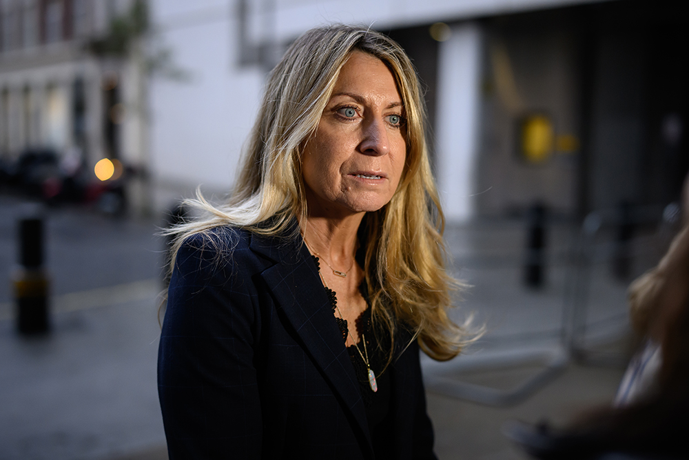 LONDON, ENGLAND - NOVEMBER 10: Deborah Turness, former head of BBC News, speaks to media outside Broadcasting House on November 10, 2025 in London, United Kingdom. BBC Director General Tim Davie and Deborah Turness, head of BBC News, have resigned over accusations that the broadcaster has been biased in its coverage of US President Donald Trump, the war in Gaza, and transgender issues. The allegations followed a memo published by the Telegraph in which Michael Prescott, a former external adviser on editorial standards at the BBC, raised concerns over "systemic" bias in coverage. Prescott's primary criticism was aimed at what he says was the selective edit of a January 6, 2021 speech made by Trump to supporters, which aired in a BBC Panorama episode ahead of the 2024 US election. Some pundits have responded to the resignations with claims that the BBC is the target of a right-wing political campaign to dismantle the media organization. (Photo by Leon Neal/Getty Images)