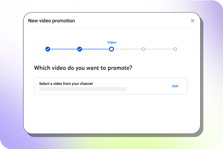 Image of the video selection phase of the setup process.