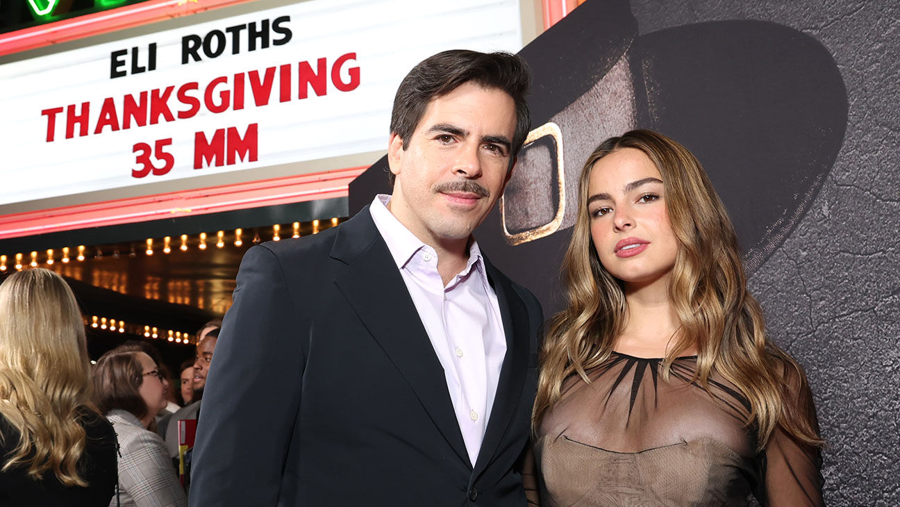 Director/producer Eli Roth (L) and Addison Rae attend the LOS ANGELES FAN SCREENING for TRISTAR PICTURES and SPYGLASS MEDIA GROUP'S "THANKSGIVING" at Vista Theatre on November 14, 2023 in Los Angeles, California.