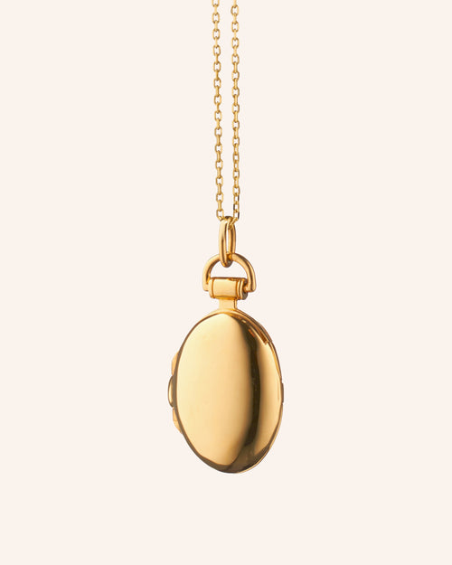 Petite "Anna" Gold Locket Necklace