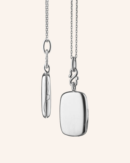 Slim Britt Sterling Silver Locket Necklace