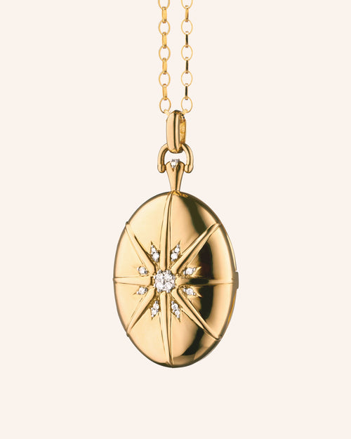 The Four Image Premier Star Burst Diamond Locket