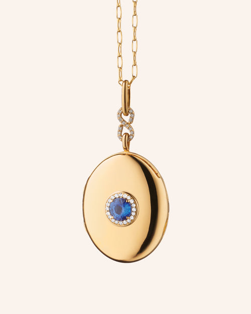 Sapphire Infinity Locket