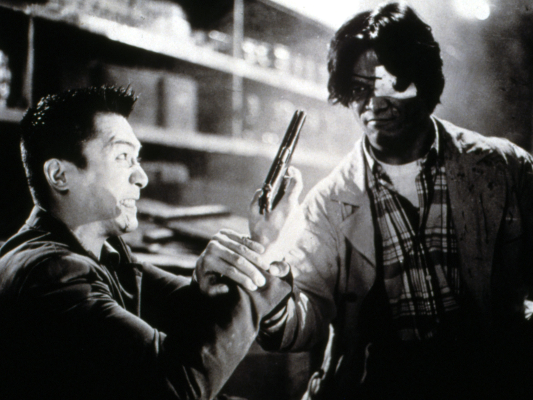 HARD BOILED, Chow Yun Fat (l.), 1992, (c)Rim/courtesy Everett Collection