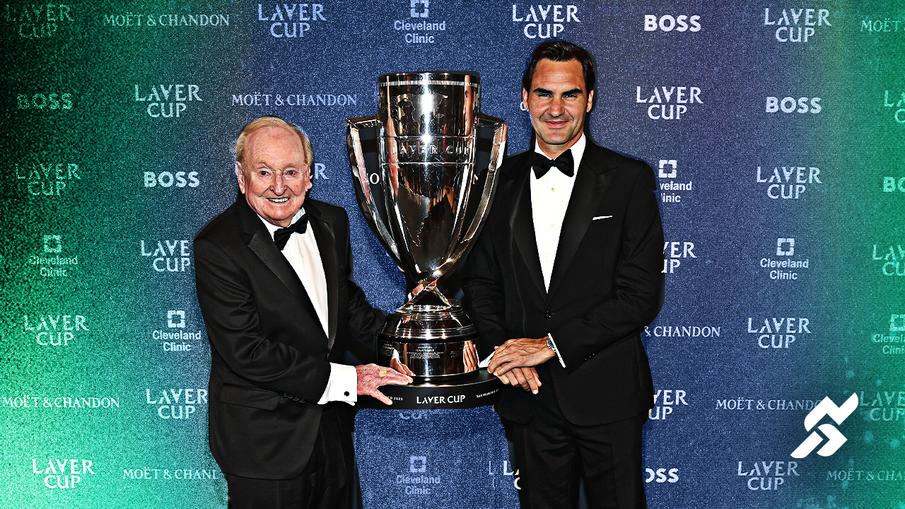 Rod Laver and Roger Federer