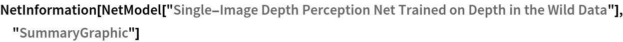 NetInformation[
 NetModel["Single-Image Depth Perception Net Trained on Depth in the \
Wild Data"], "SummaryGraphic"]